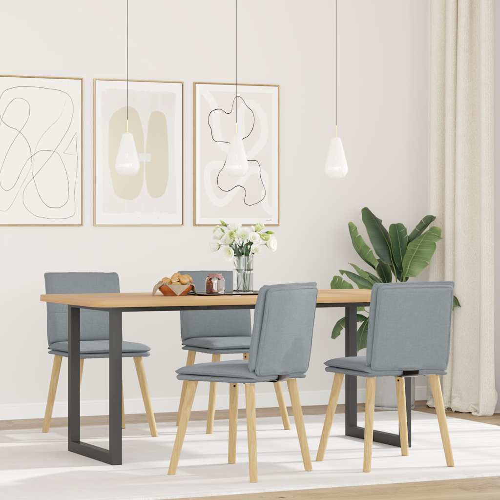 vidaXL Eetkamerstoelen draaibaar 2 st stof taupe - Aashly