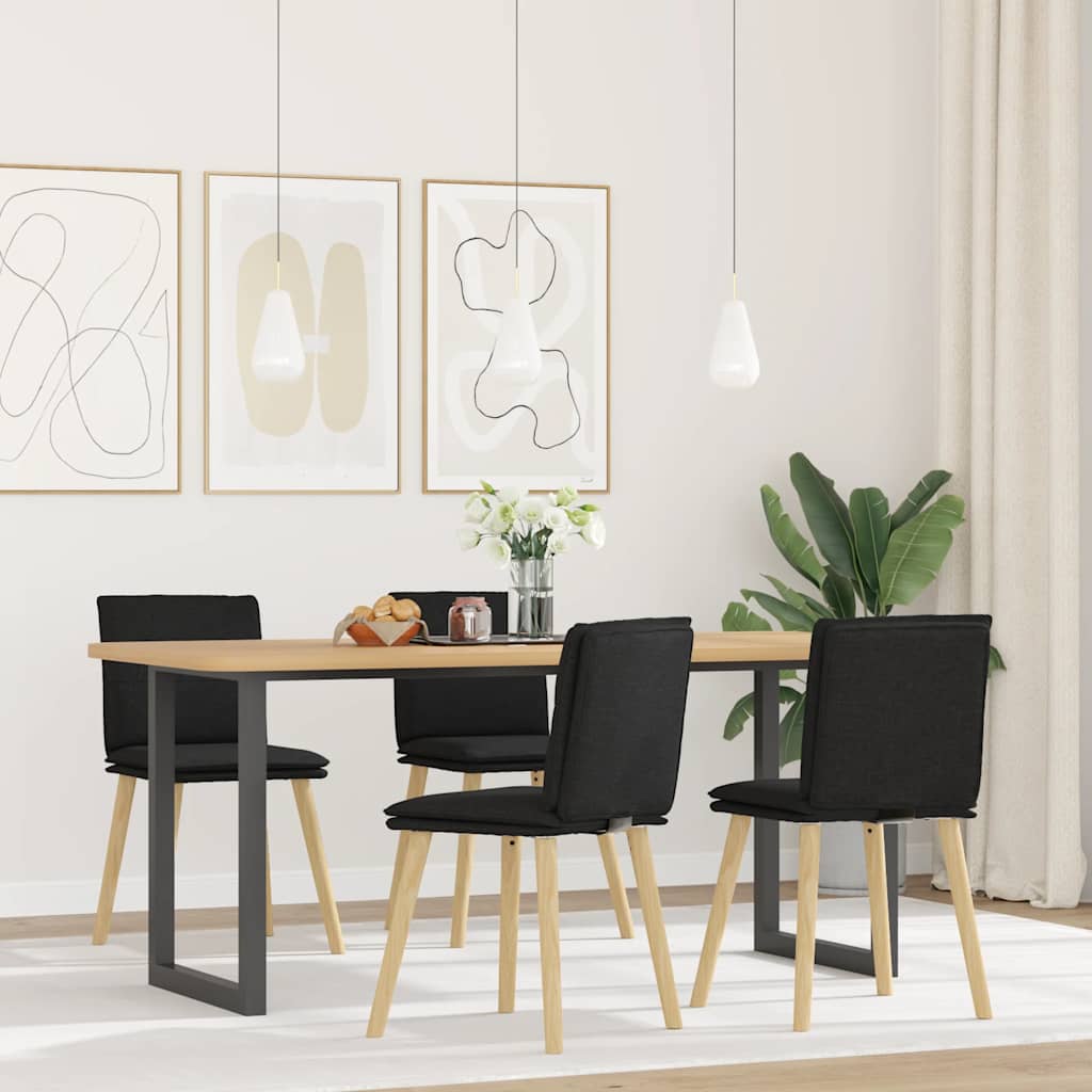 vidaXL Eetkamerstoelen draaibaar 2 st stof taupe - Aashly