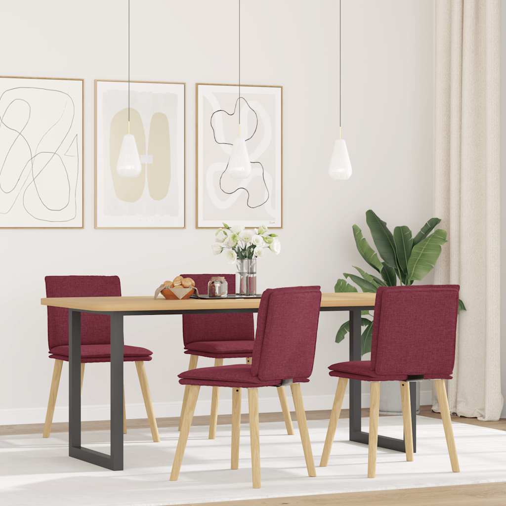 vidaXL Eetkamerstoelen draaibaar 2 st stof taupe - Aashly