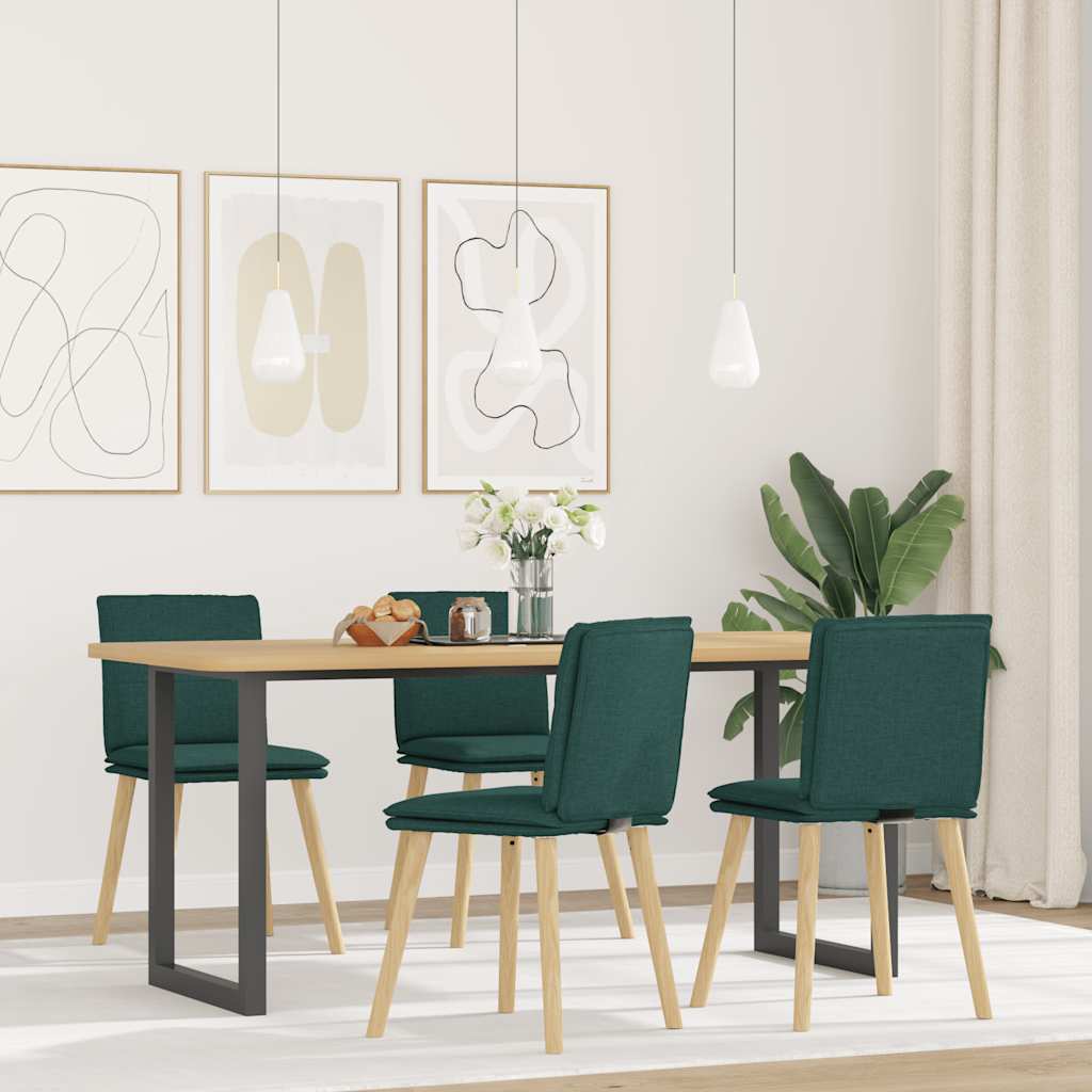 vidaXL Eetkamerstoelen draaibaar 2 st stof taupe - Aashly