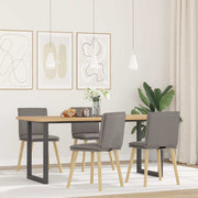 vidaXL Eetkamerstoelen draaibaar 2 st stof taupe - Aashly