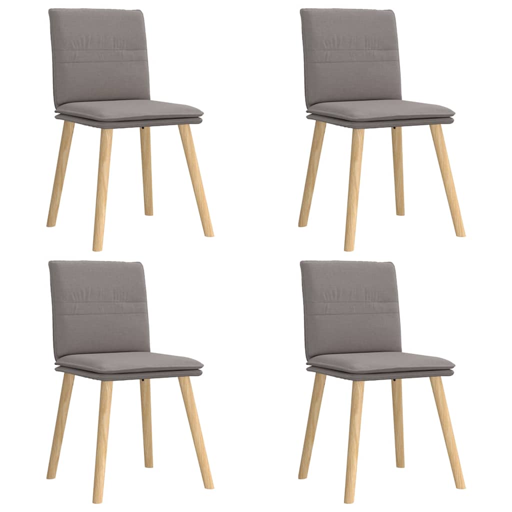 vidaXL Eetkamerstoelen draaibaar 2 st stof taupe - Aashly
