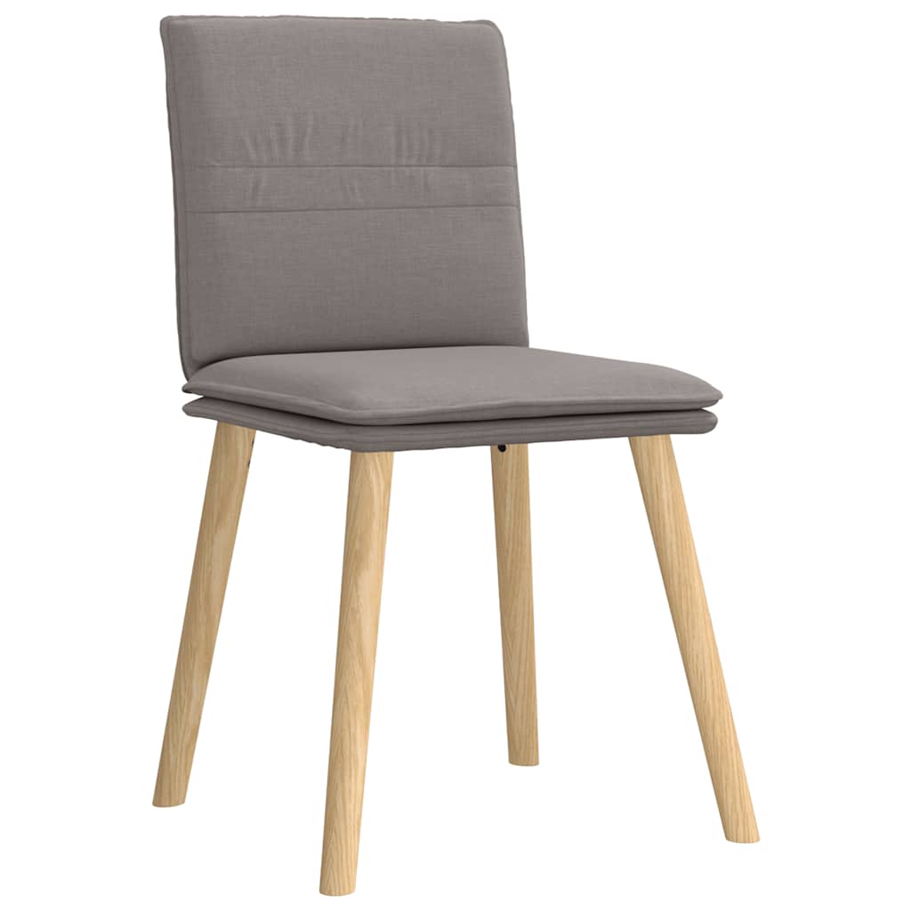 vidaXL Eetkamerstoelen draaibaar 2 st stof taupe - Aashly