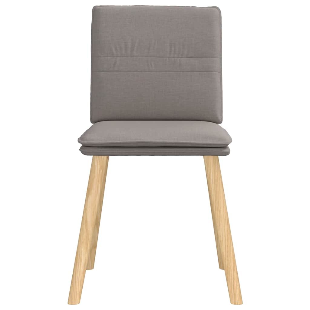 vidaXL Eetkamerstoelen draaibaar 2 st stof taupe - Aashly