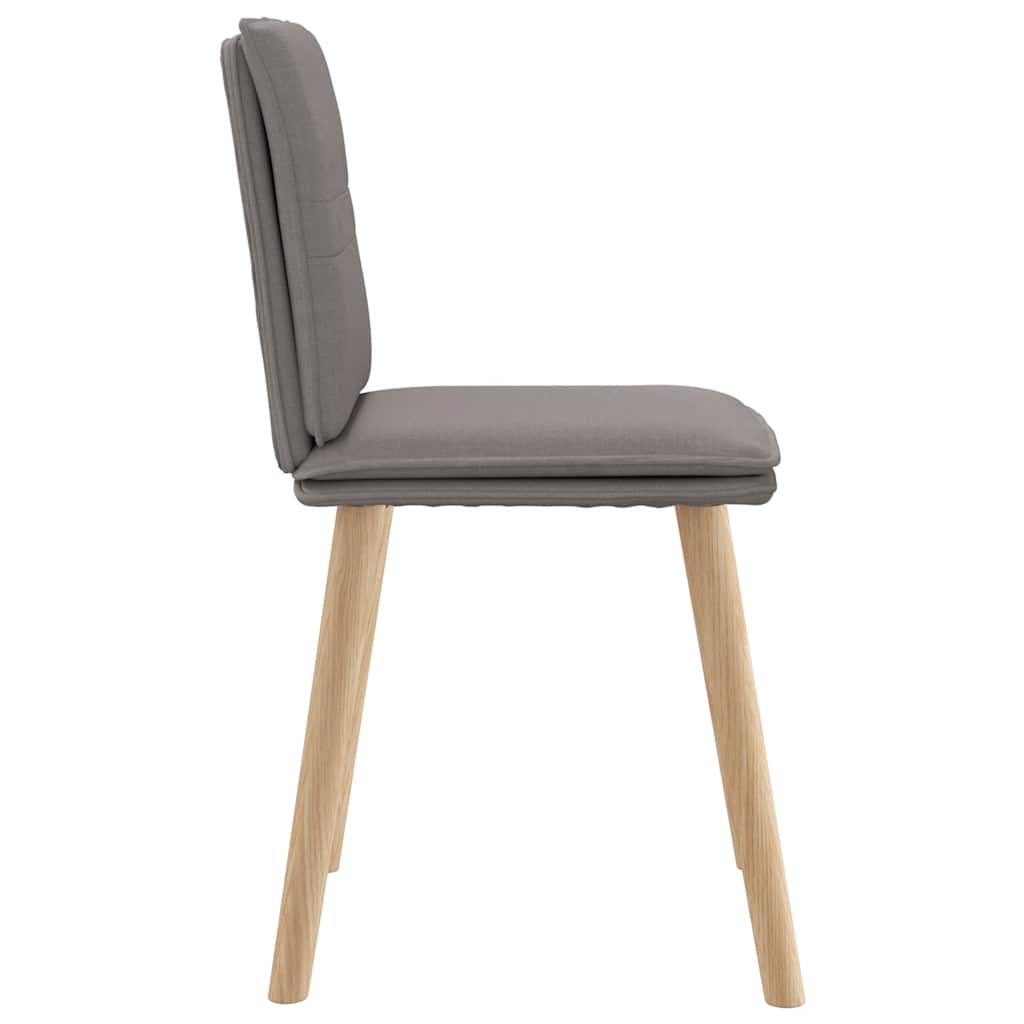 vidaXL Eetkamerstoelen draaibaar 2 st stof taupe - Aashly