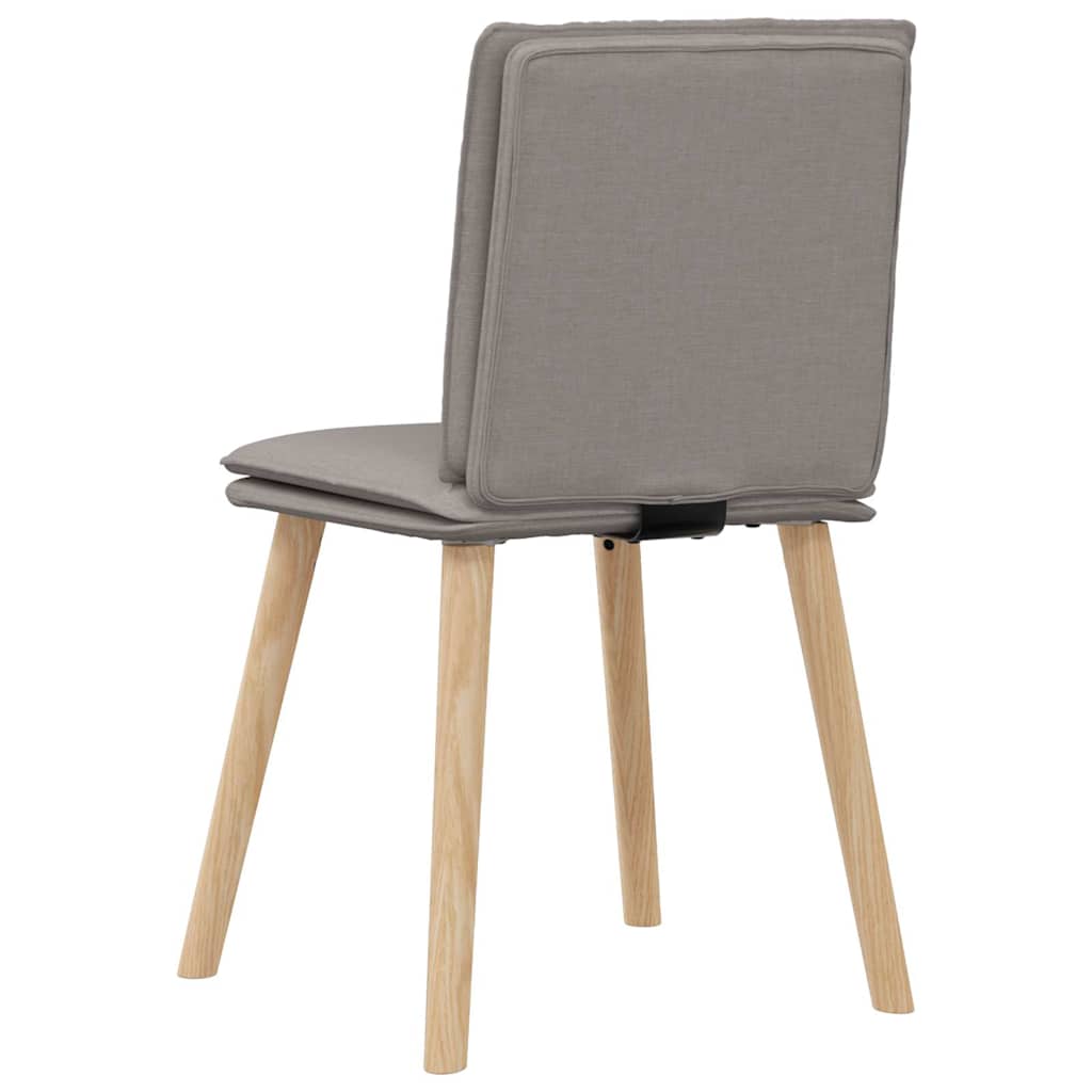vidaXL Eetkamerstoelen draaibaar 2 st stof taupe - Aashly