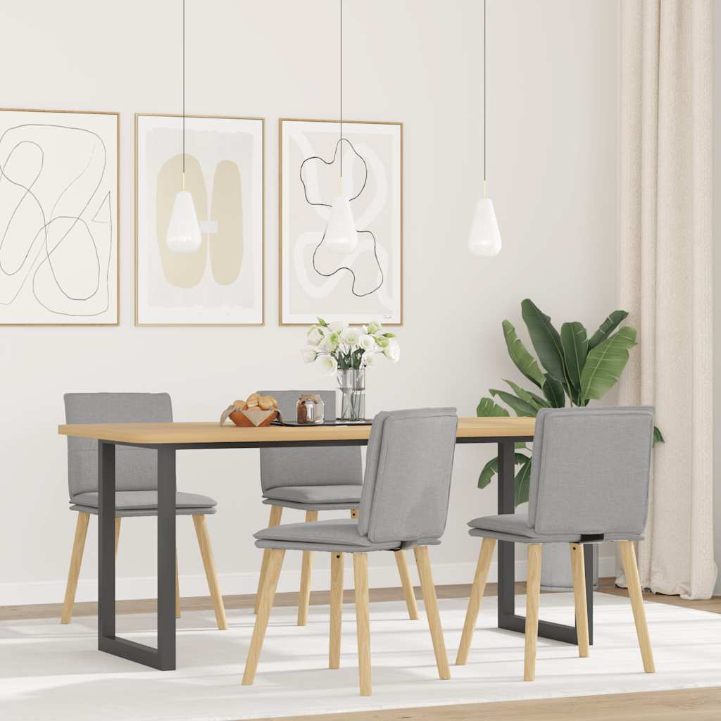 vidaXL Eetkamerstoelen draaibaar 2 st stof taupe - Aashly