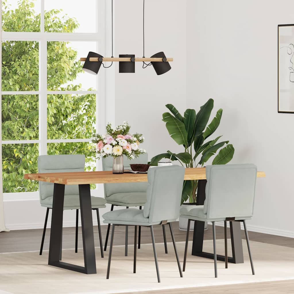 vidaXL Eetkamerstoelen 4 st fluweel blauw - Aashly