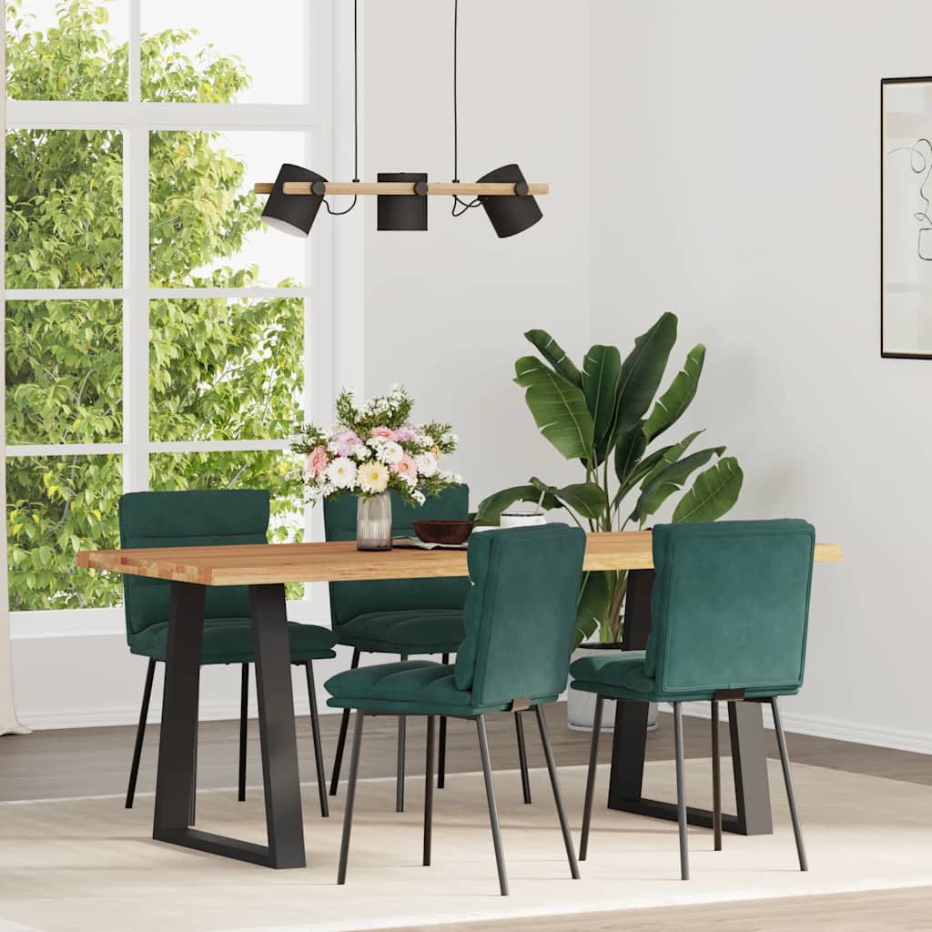 vidaXL Eetkamerstoelen 4 st fluweel blauw - Aashly