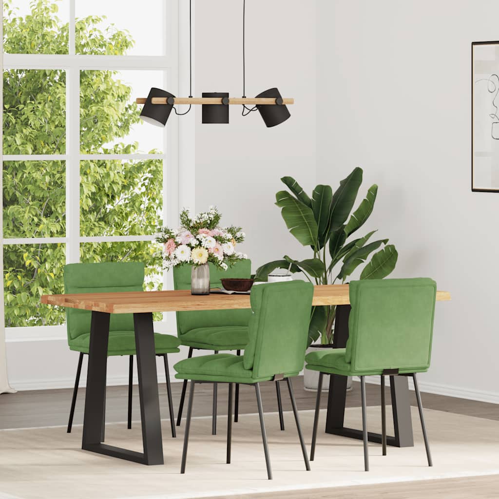 vidaXL Eetkamerstoelen 4 st fluweel blauw - Aashly