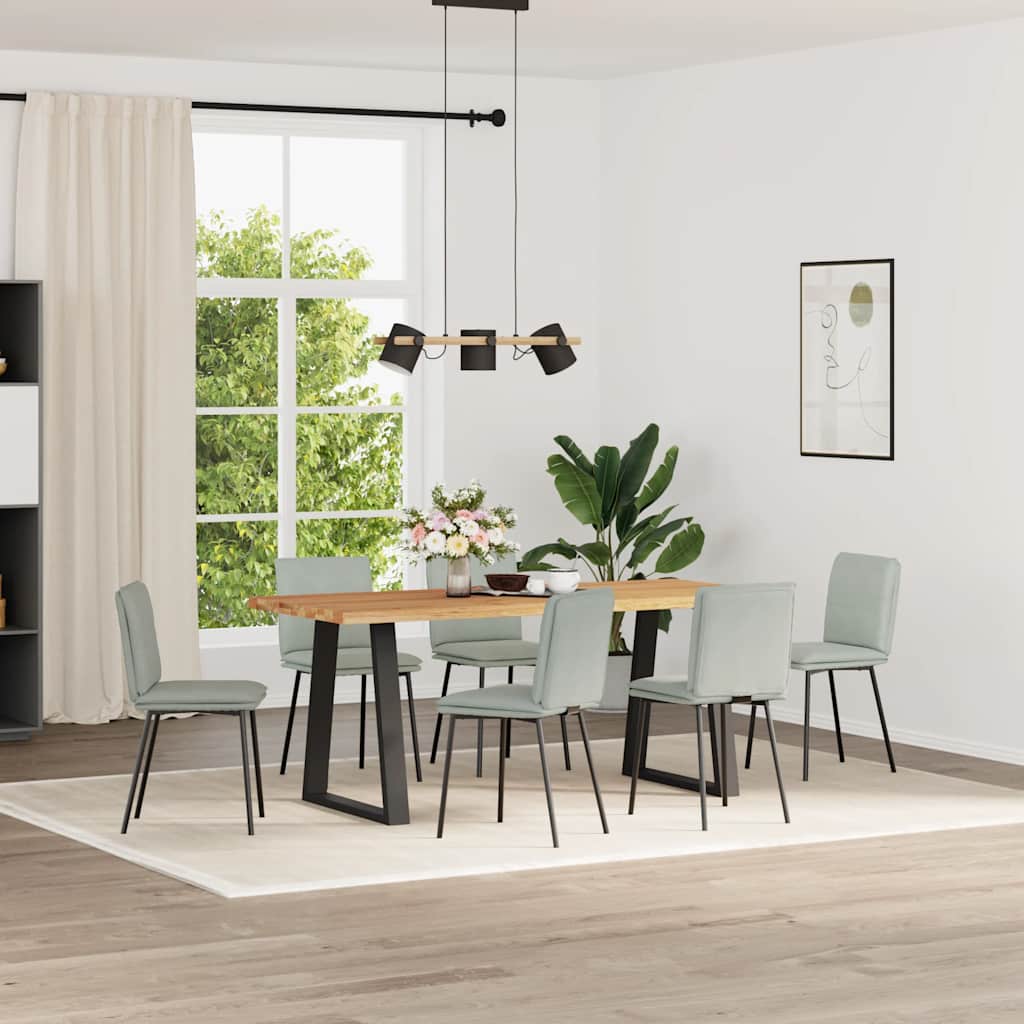 vidaXL Eetkamerstoelen 4 st fluweel zwart - Aashly