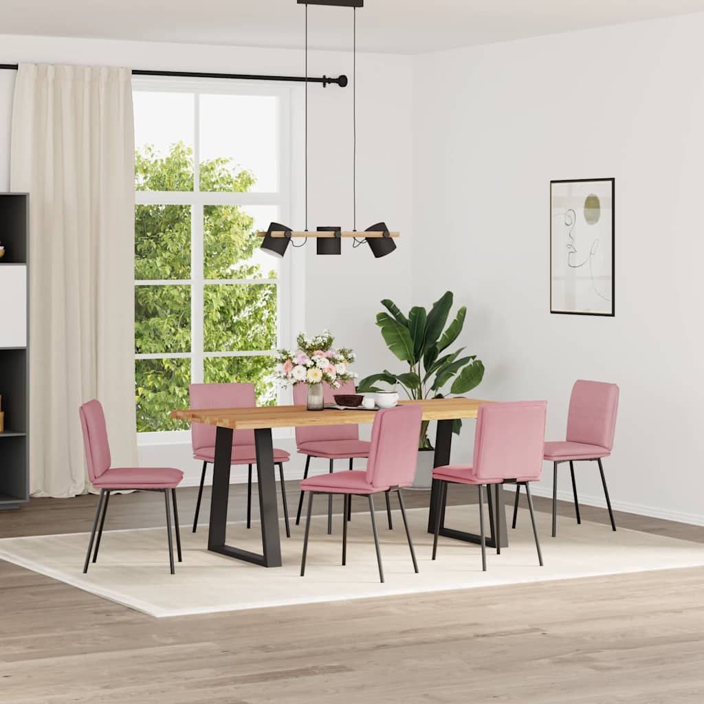 vidaXL Eetkamerstoelen 4 st fluweel zwart - Aashly