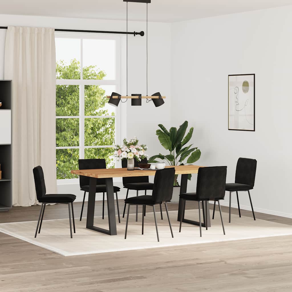 vidaXL Eetkamerstoelen 4 st fluweel zwart - Aashly