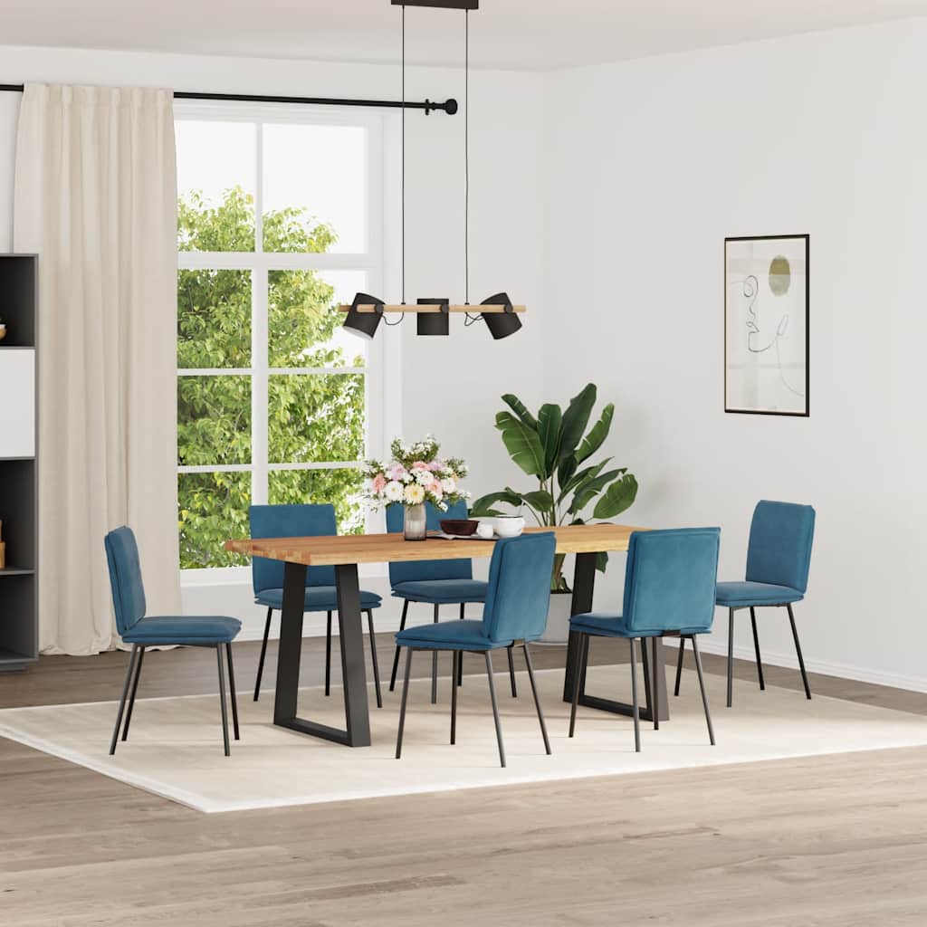 vidaXL Eetkamerstoelen 4 st fluweel zwart - Aashly