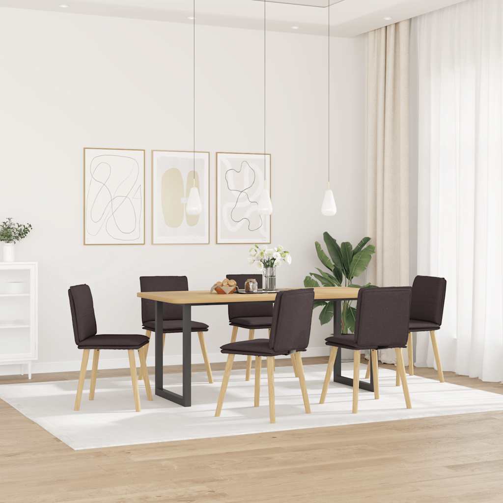 vidaXL Eetkamerstoelen draaibaar 2 st stof taupe - Aashly