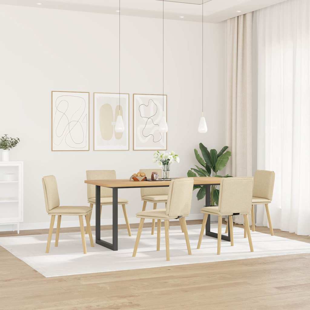 vidaXL Eetkamerstoelen draaibaar 2 st stof taupe - Aashly