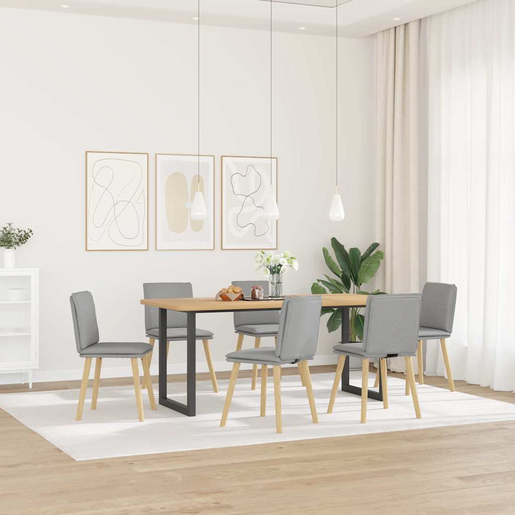vidaXL Eetkamerstoelen draaibaar 2 st stof taupe - Aashly