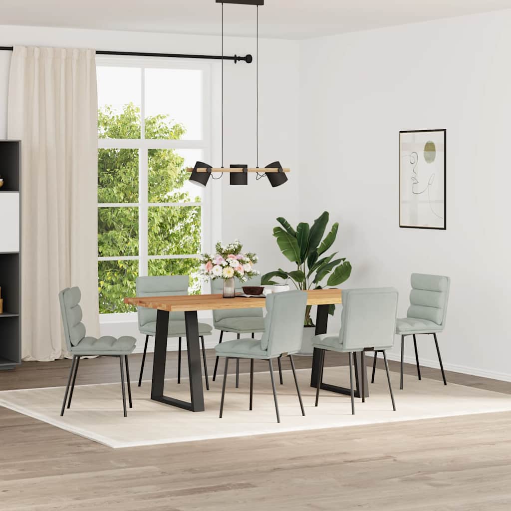 vidaXL Eetkamerstoelen 4 st fluweel blauw - Aashly