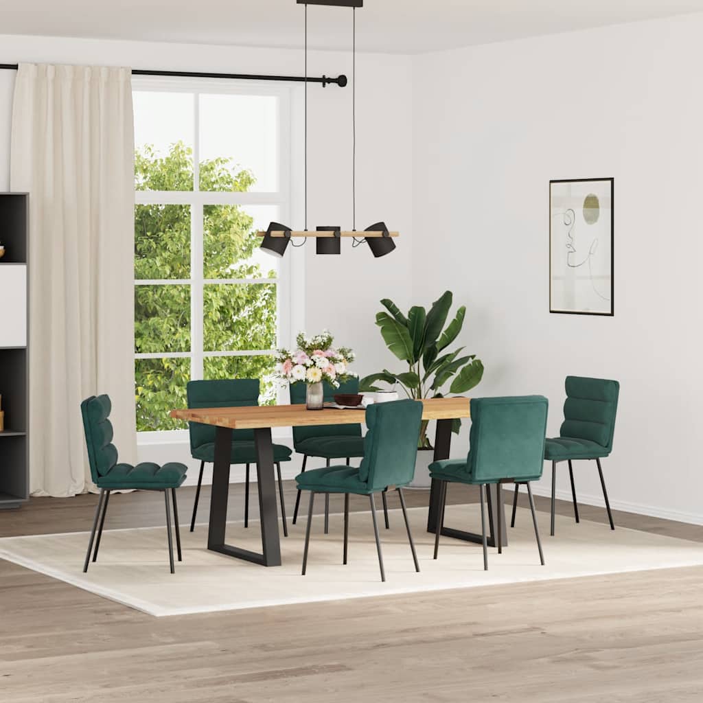 vidaXL Eetkamerstoelen 4 st fluweel blauw - Aashly