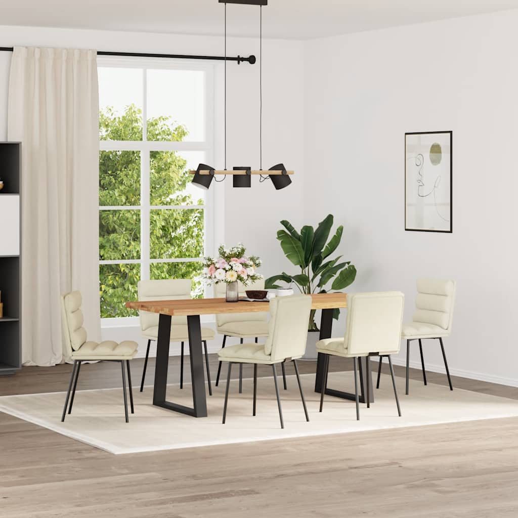 vidaXL Eetkamerstoelen 4 st fluweel blauw - Aashly
