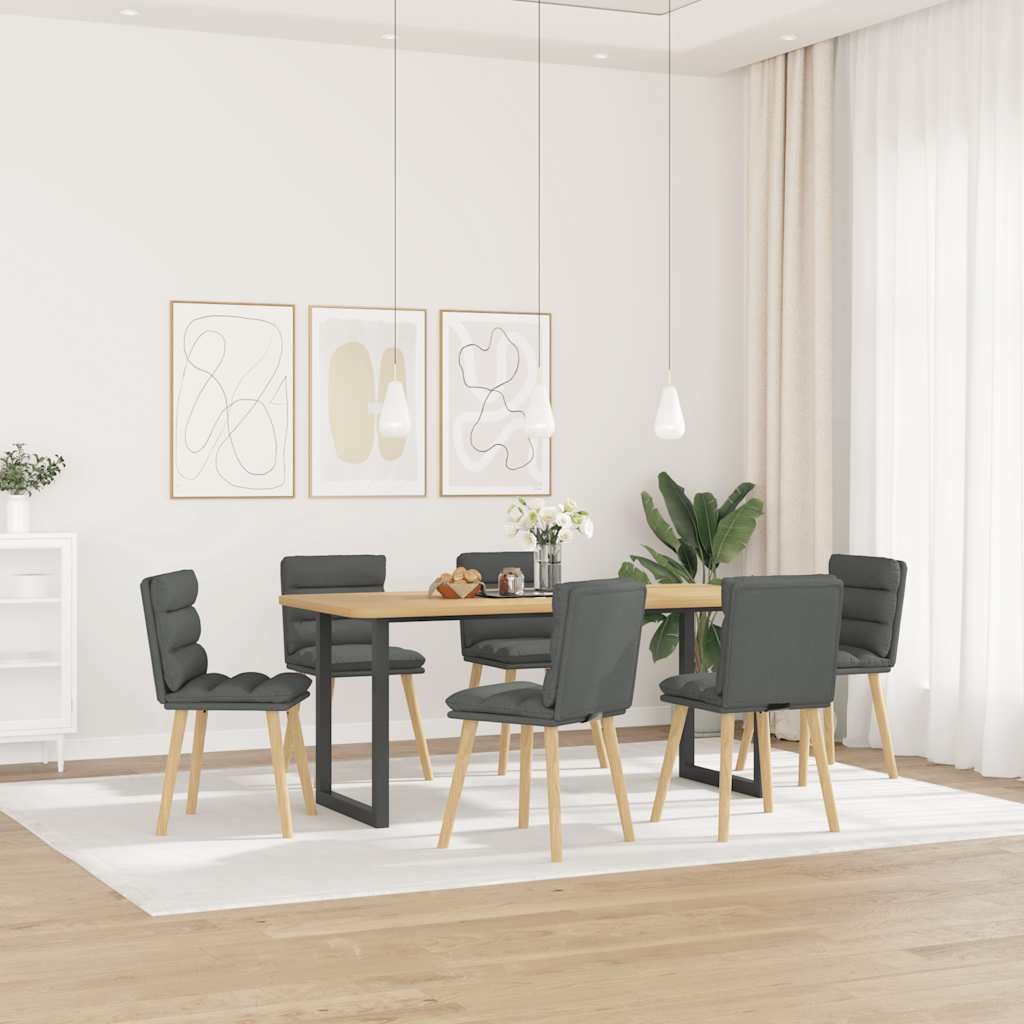 vidaXL Eetkamerstoelen 4 st stof crèmekleurig - Aashly