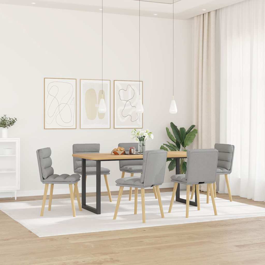 vidaXL Eetkamerstoelen 4 st stof crèmekleurig - Aashly