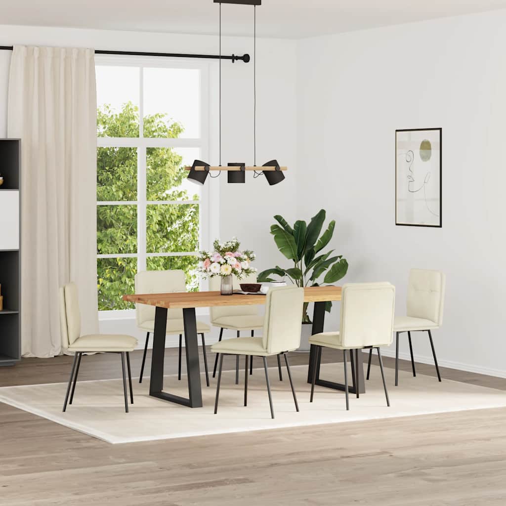 vidaXL Eetkamerstoelen 4 st fluweel lichtgrijs - Aashly