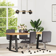 vidaXL Eetkamerstoelen 2 st kunstleer grijs