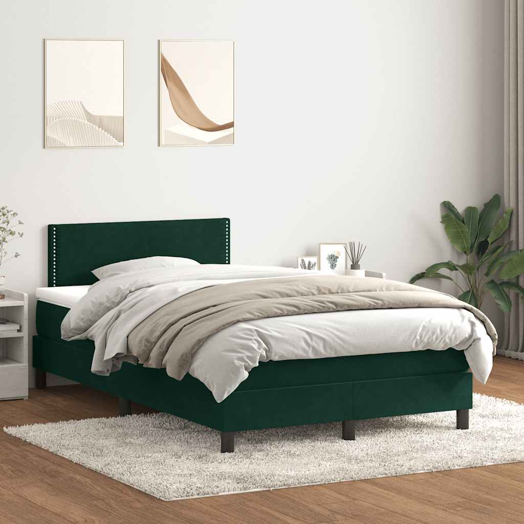vidaXL Boxspring met matras fluweel donkergrijs 90x200 cm