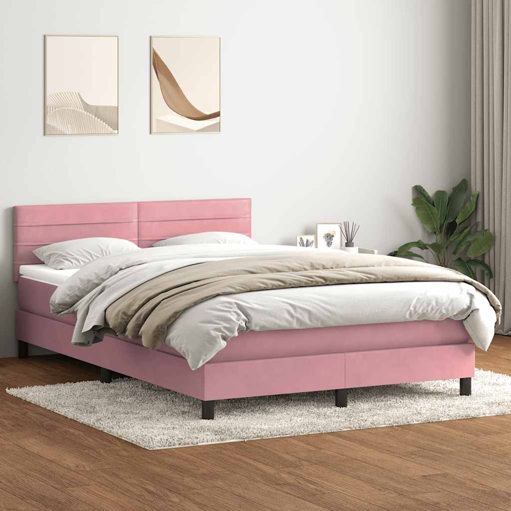 vidaXL Boxspring met matras fluweel donkergrijs 90x200 cm