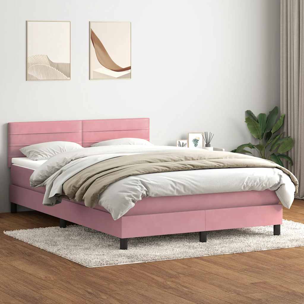 vidaXL Boxspring met matras fluweel donkergrijs 90x200 cm