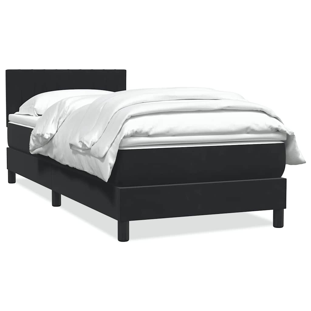 vidaXL Boxspring met matras fluweel donkergrijs 140x200 cm