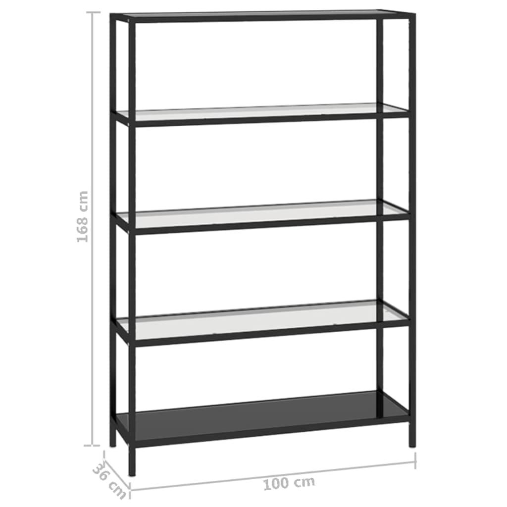 vidaXL Schap 100x36x168 cm gehard glas transparant