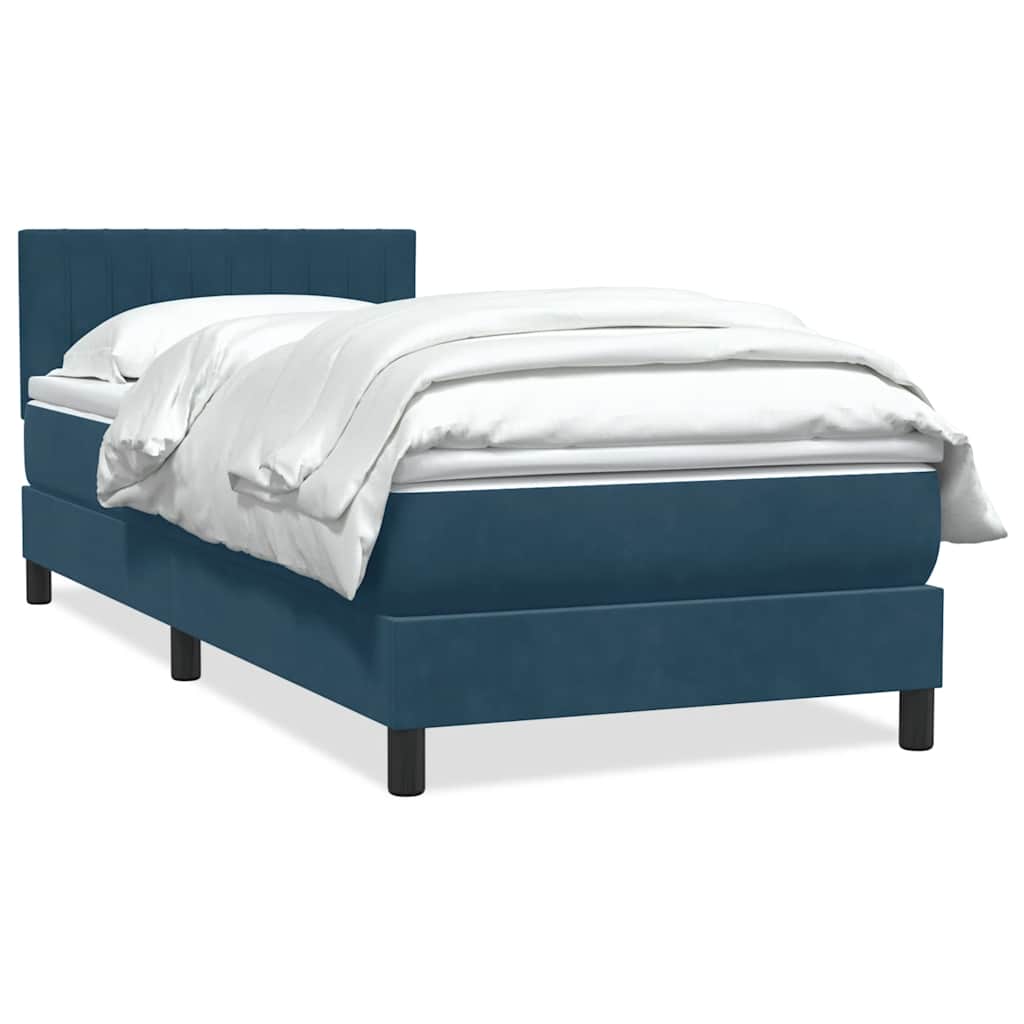 vidaXL Boxspring met matras fluweel donkergrijs 140x200 cm