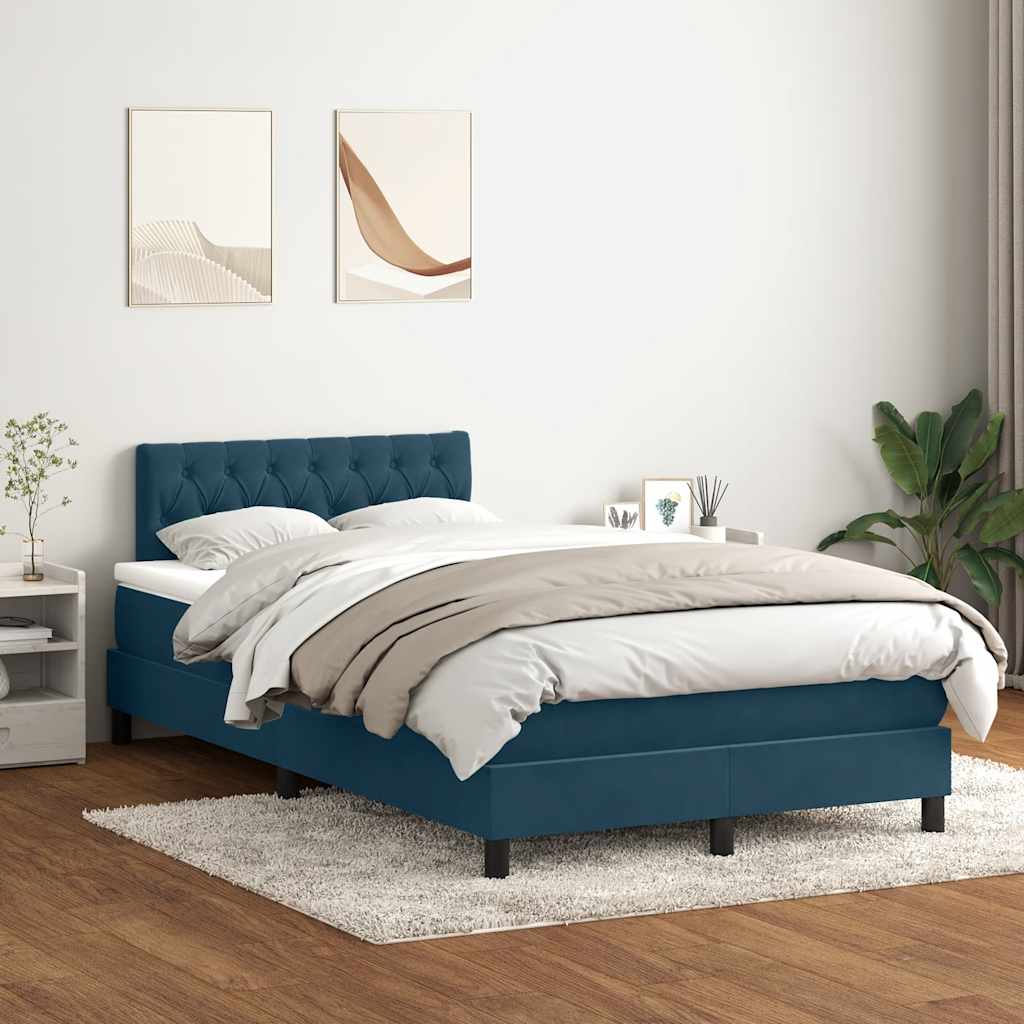 vidaXL Boxspring met matras fluweel donkergrijs 90x200 cm