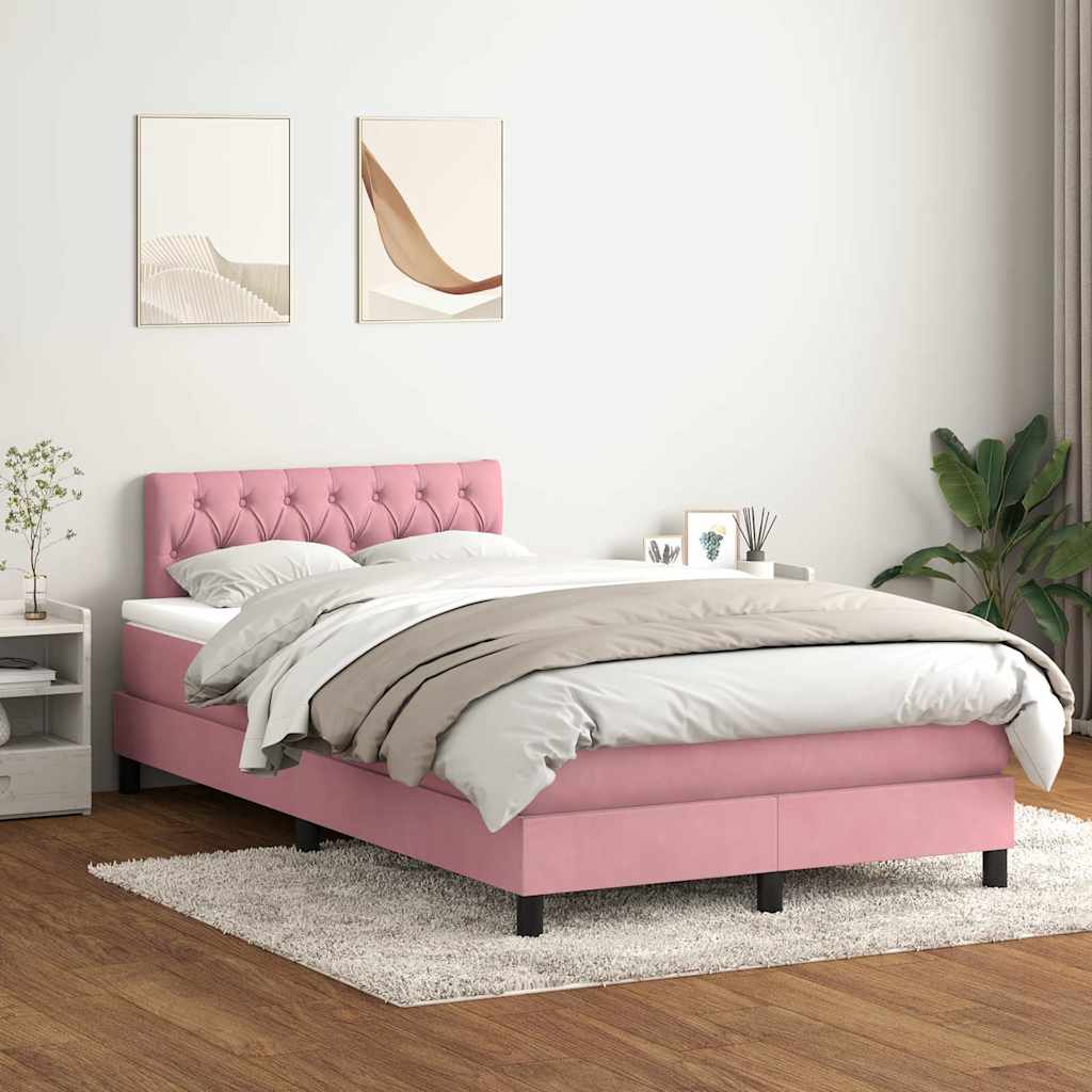 vidaXL Boxspring met matras fluweel donkergrijs 90x200 cm