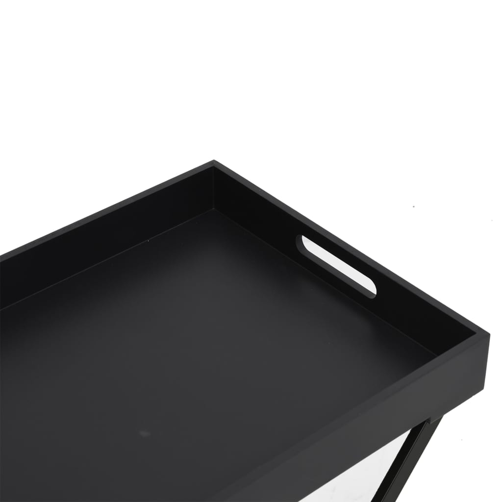 vidaXL Klaptafel 48x34x61 cm MDF goudkleurig en zwart