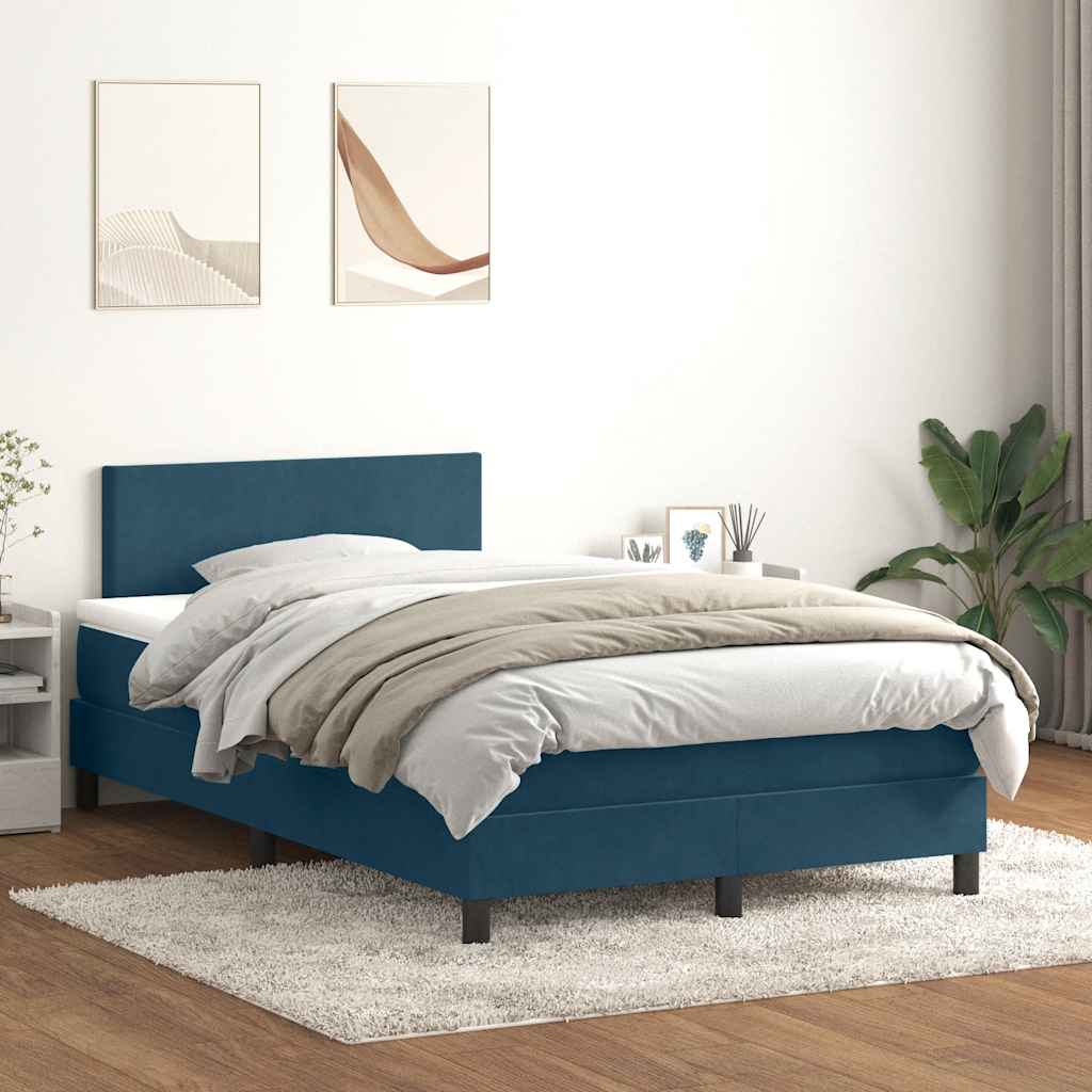 vidaXL Boxspring met matras en LED fluweel lichtgrijs 180x210 cm