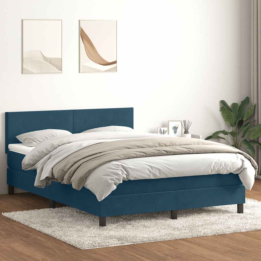 vidaXL Boxspring met matras en LED fluweel lichtgrijs 180x210 cm