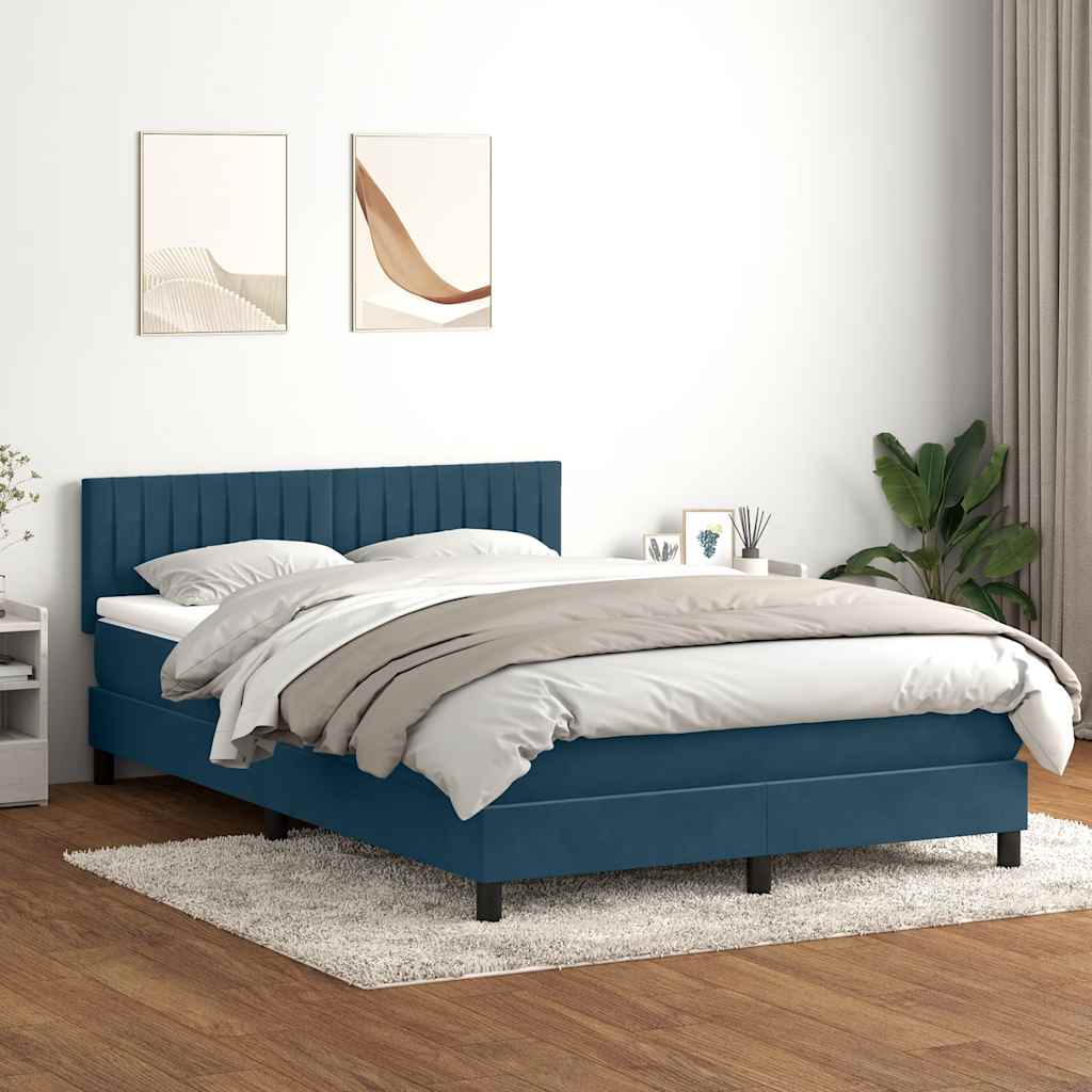vidaXL Boxspring met matras en LED fluweel lichtgrijs 180x210 cm