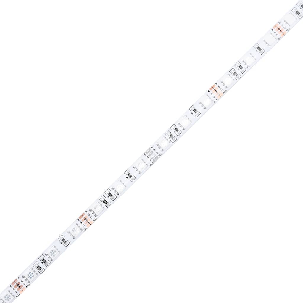 vidaXL Boxspring met matras en LED fluweel lichtgrijs 180x210 cm