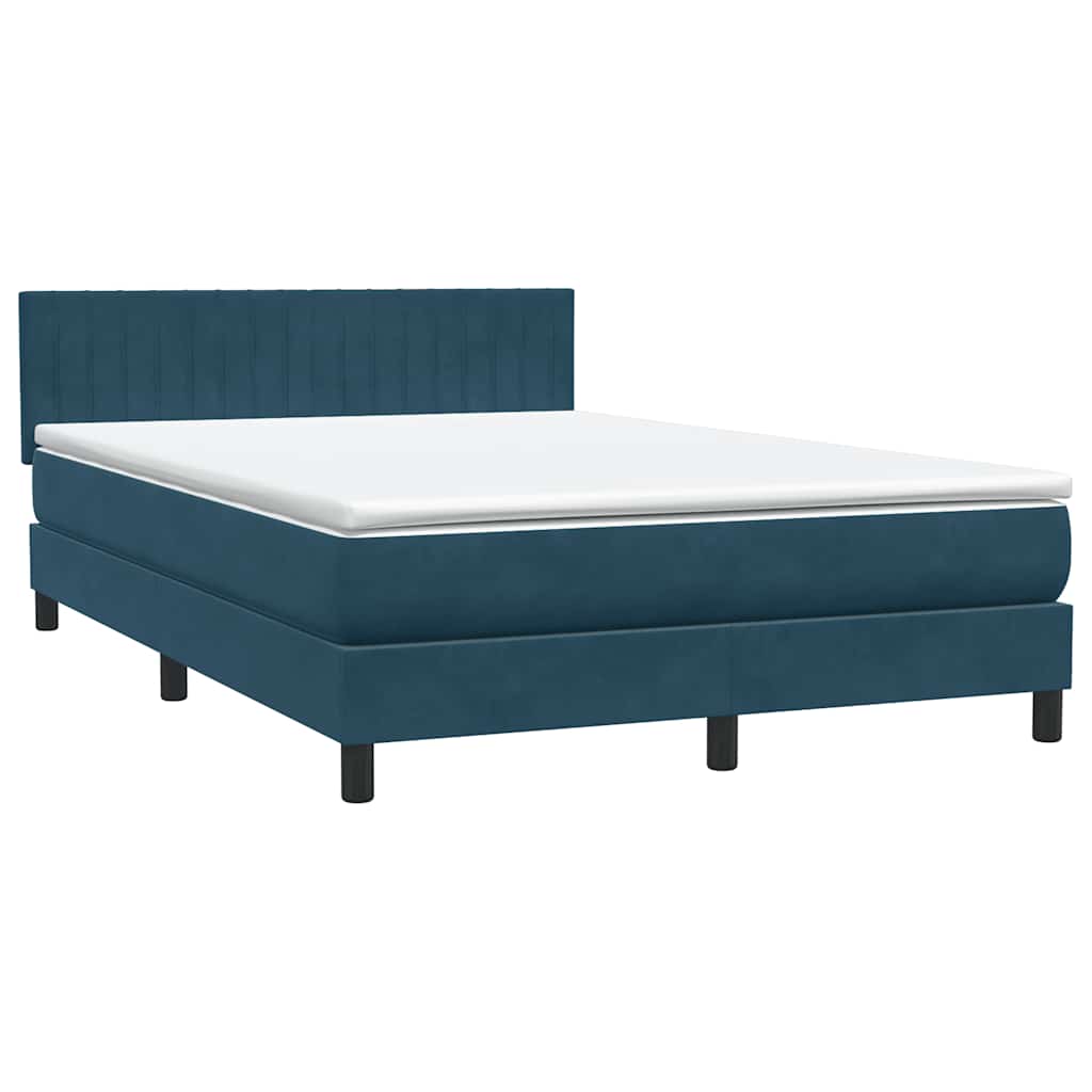 vidaXL Boxspring met matras en LED fluweel lichtgrijs 180x210 cm