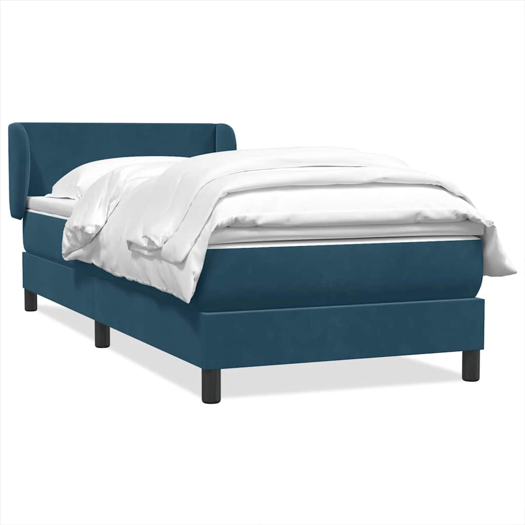 vidaXL Boxspring met matras fluweel lichtgrijs 80x210 cm