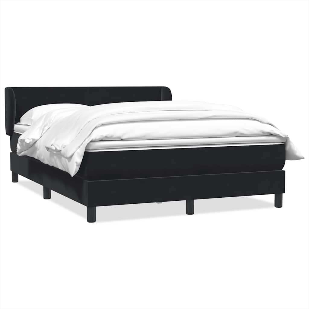 vidaXL Boxspring met matras fluweel lichtgrijs 80x210 cm