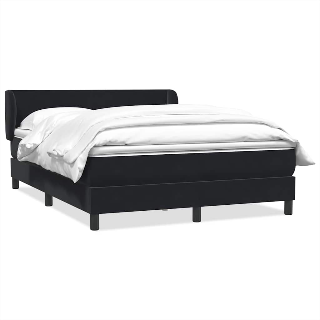 vidaXL Boxspring met matras fluweel lichtgrijs 80x210 cm