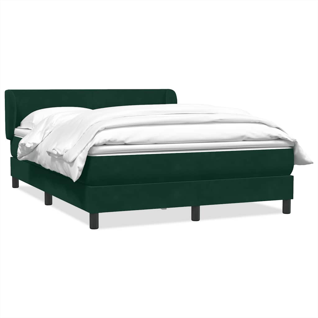 vidaXL Boxspring met matras fluweel lichtgrijs 80x210 cm