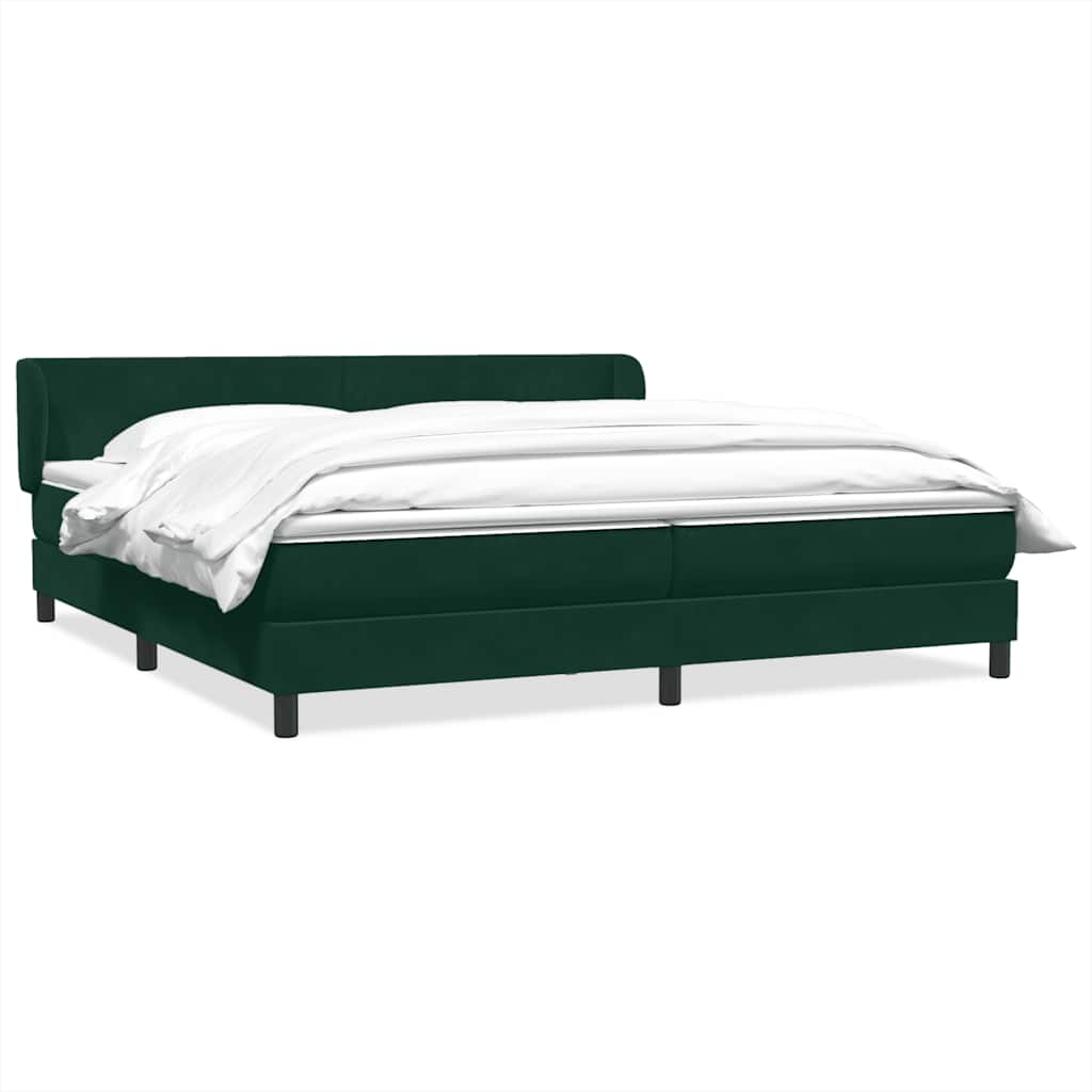 vidaXL Boxspring met matras fluweel lichtgrijs 80x210 cm