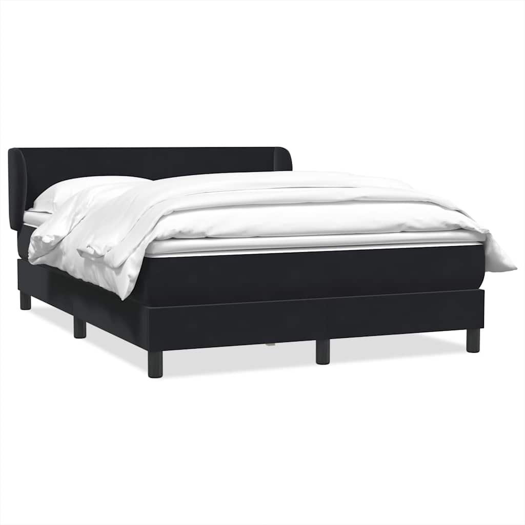 vidaXL Boxspring met matras fluweel lichtgrijs 80x210 cm