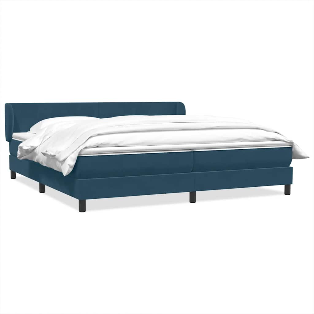vidaXL Boxspring met matras fluweel lichtgrijs 80x210 cm