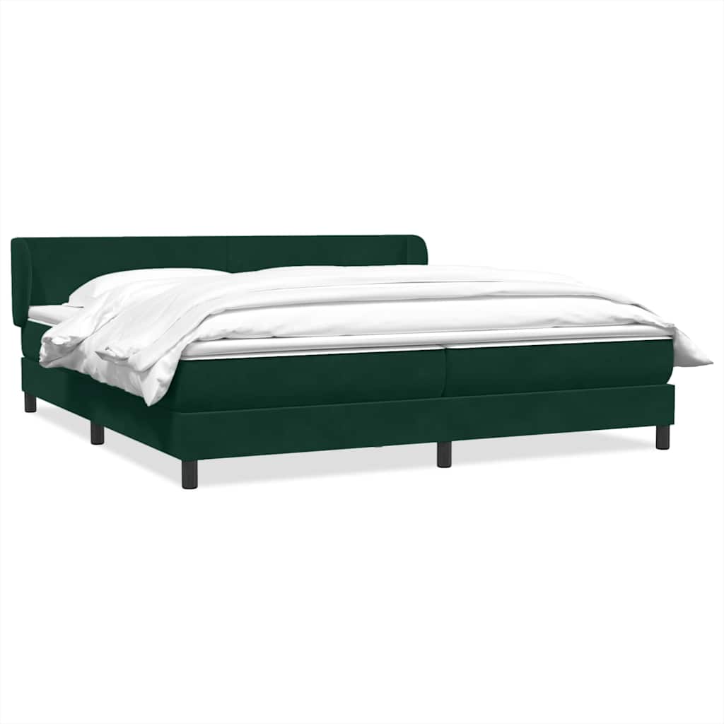 vidaXL Boxspring met matras fluweel lichtgrijs 80x210 cm